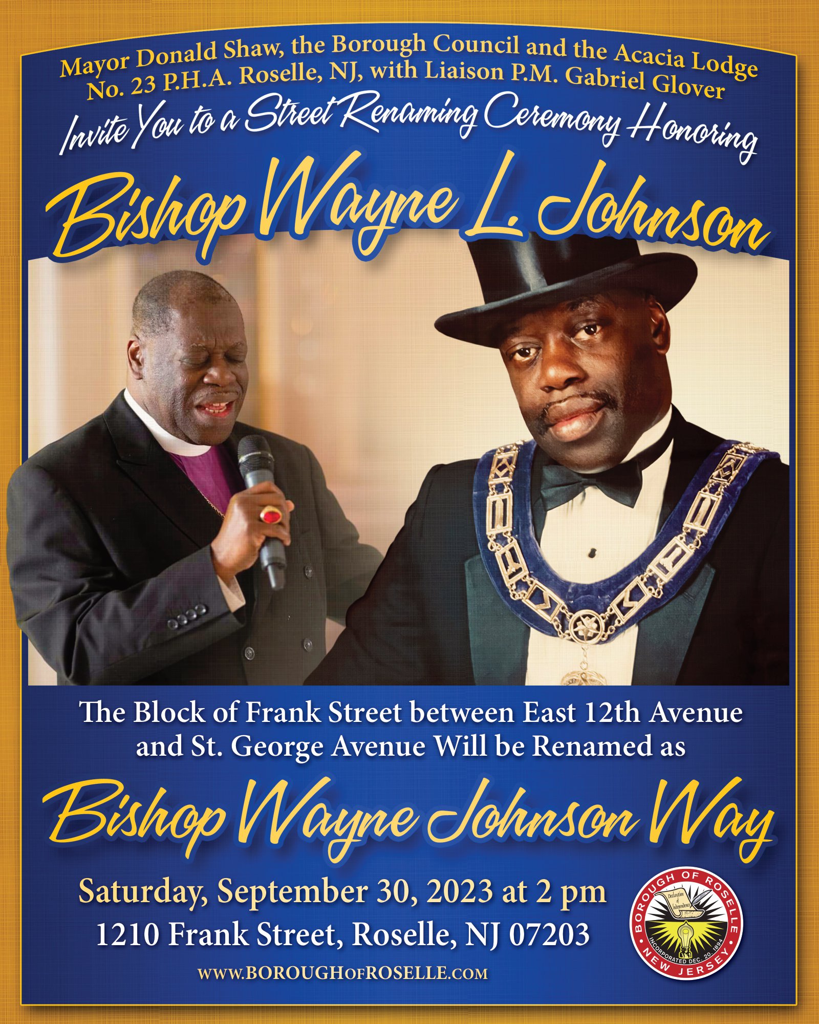 Bishop Wayne L Johnson Way